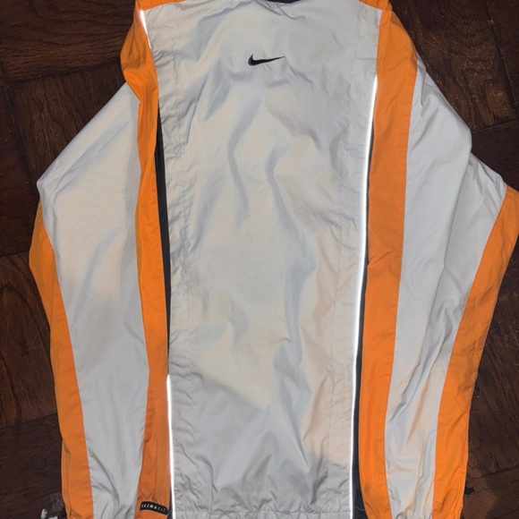 Vintage Nike Clima Fit Windbreaker Jacket Marines Rare Yellow Classic Orange - Picture 5 of 10